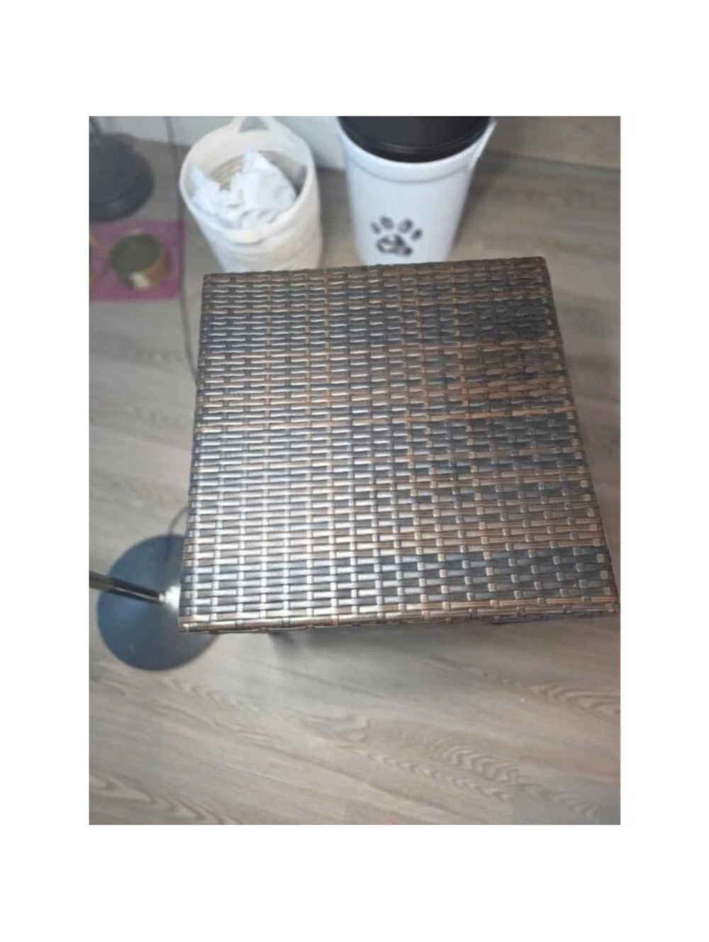 Outdoor Wicker Rattan Side Table - Picture 2 of 3